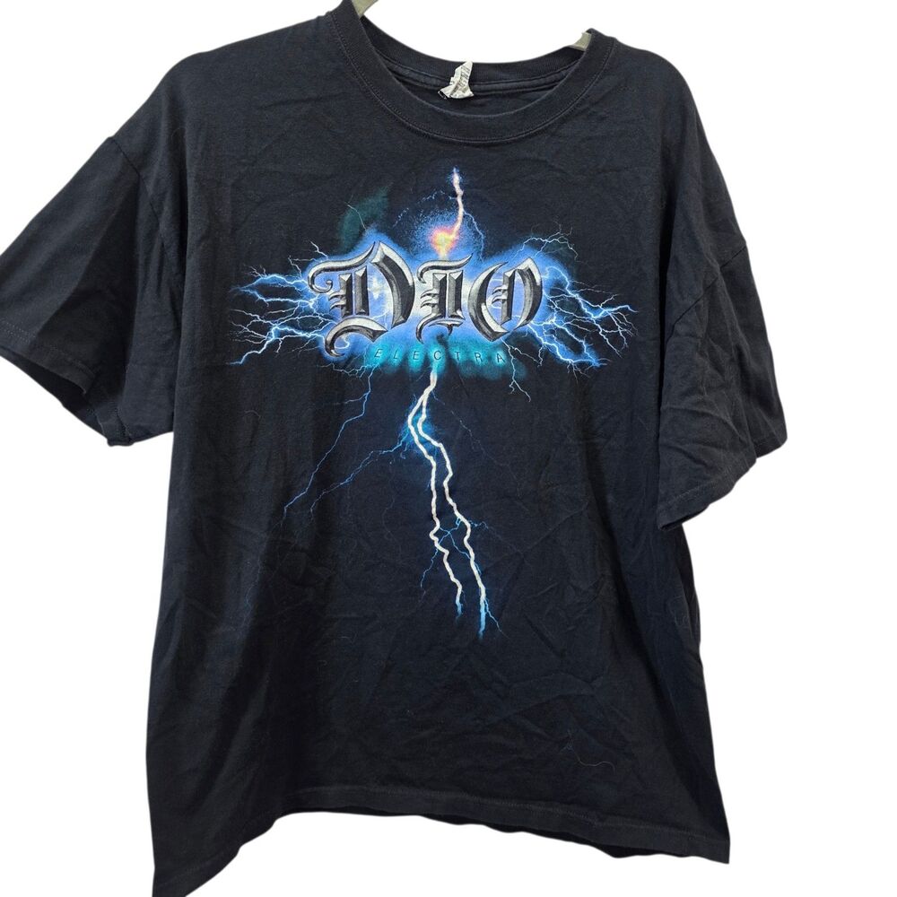 Vintage DIO Electra Band T Shirt XL Double Sided Heavy Metal Rock Tee Y2K‎